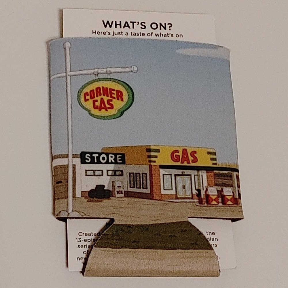 VINTAGE Corner Gas TV Show Drink Cozy Promotional Item Comedy Channel  Brent But